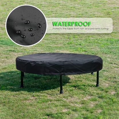 Trampoline Cover Mini Trampoline Cover Waterproof protective cover for Trampoline Indoor Outdoor Garden Rebounder (Not Spring Cover) (Black, 38"Dia x 4.3"H) - size: 38"Dia x 4.3"H