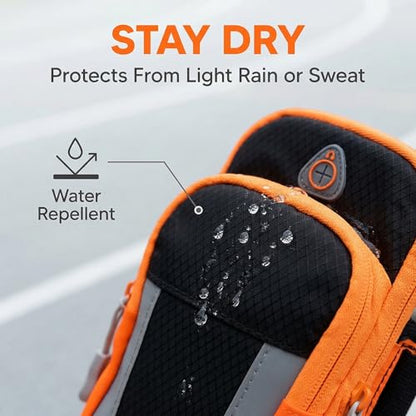 Sports Armband Running Arm Bag Waterproof Phone Holder for Outdoor Fitness and Jogging Black - color: black