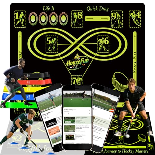 Hockey Training Equipment, Non-Slip Dribbling Training Mat, Field Trainer - size: 59"*59"
