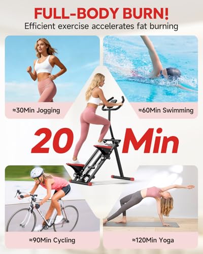 Stair Stepper for Home, 3-Level Resistance with Non-Slip Pedals & LCD