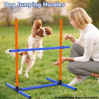 Dog Agility Equipment Set with Jumping Hoop for Agility Training - size: 6-Sets
