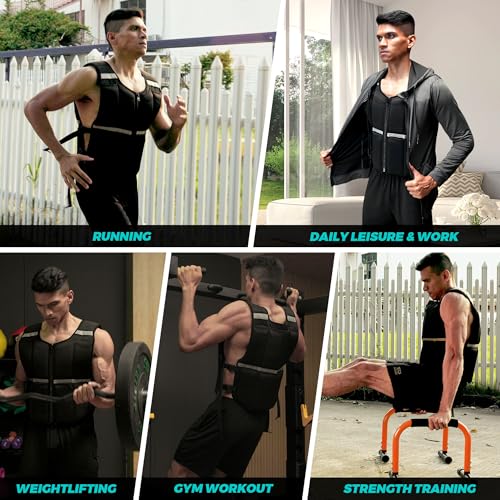 2-45lb Adjustable Weighted Vest Men w/Silicone Weights,Running Rucking Vest - size: 2-20 LBS