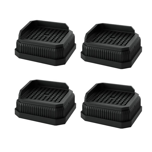 4 Pack Stackable Treadmill Riser Blocks, for Gym and Home Use - color: Black, size: 1 layer(1nches)