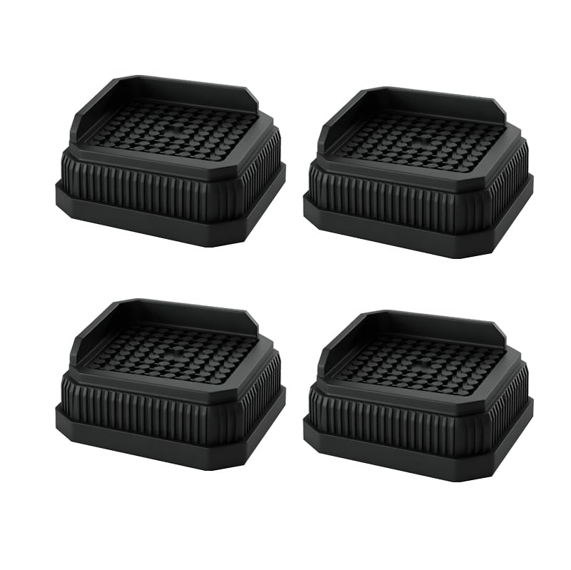 4 Pack Stackable Treadmill Riser Blocks, for Gym and Home Use - color: Black, size: 1 layer(1nches)