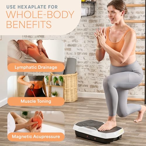 Lifepro HexaPlate Vibration Plate Exercise Machine with Magnetic Acupoints - color: White
