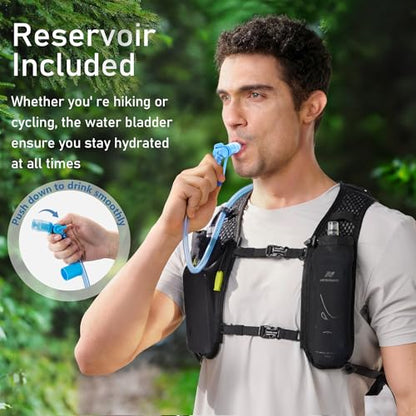 N NEVO RHINO Hydration Backpack,Lightweight Water Backpack with 2L Bladder - color: Black