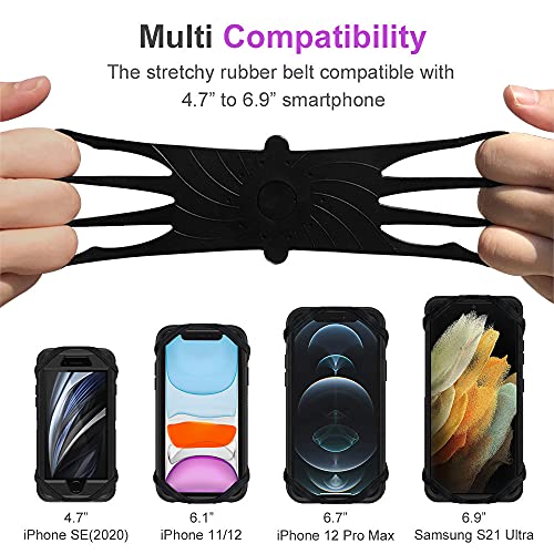 Rotatable Running Cell Phone Armband with Airpods Holder, Black