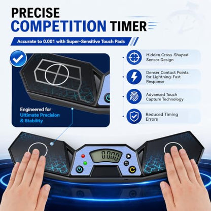 Speed Cube Timer, Professional Training Timer with Responsive Touch Pads