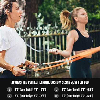Level 1 Weighted Jump Rope Set - (1/4LB, 1/2LB) Workout Set for Fitness, Exercise and Boxing - Speed Ropes for Beginner to Intermediate Jumpers - Two Included - size: Medium - 8’6” (user height 5’3” - 5’8”)