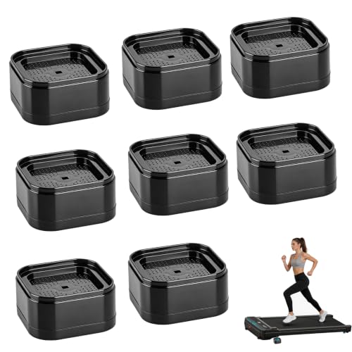 Treadmill Incline Riser Blocks, Stackable Height Adjusters, Fits 1.9" Square/Round Feet, Non-Slip Leveling Pads