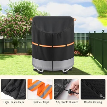 Mini Trampoline Cover for Kids 66–72 Inch – Heavy Duty 600D UV Resistant Waterproof Protective Cover – Fits Round Backyard +Toddler, with Drawstring & Buckles (Black, Fits 66–72 in Mini Trampoline) - size: Fits 66–72 in Mini Trampoline