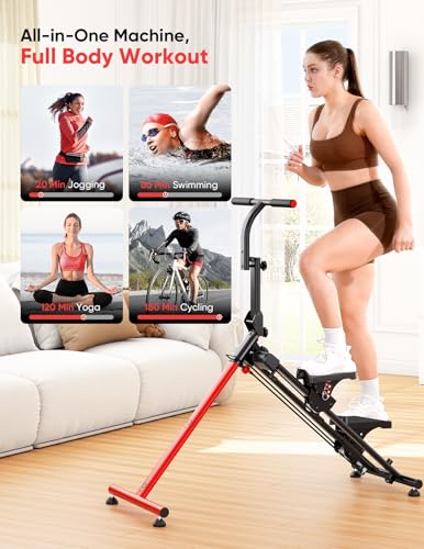 YOLEO Adjustable Resistance Stair Stepper, 3-Mode Folding Stairmaster,660LB - color: V2.0 Stair Stepper + Bungee Cord*2