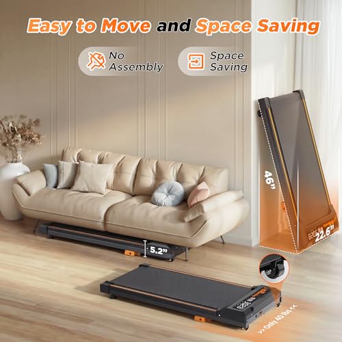 FYC Walking Pad with Incline for Home & Office - Under Desk Walking Pad Treadmill, Portable Walking Machine with Remote Control, LED Display, 300LBS Capacity, 2.5HP Quiet Motor - color: black