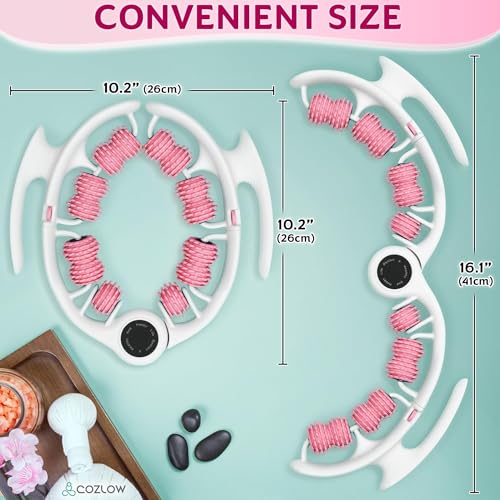 COZLOW Cellulite Massage Roller - Pink - Anti-Cellulite Massager with Detachable Roller Handles for Thighs, Legs & Buttocks - Fascia Massage Tool for Lymphatic Drainage & Deep Tissue Therapy