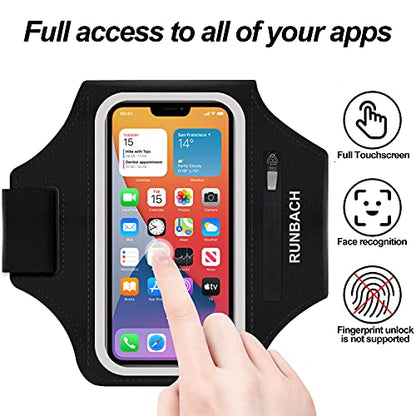 Armband for Samsung Galaxy S26 Ultra/S25 Ultra/S24 Ultra/S23 Ultra/S22 Ultra/S21 Ultra/S20 Ultra/S26+/S25+/S24+/S23+/S22+/S21+/S20+/S10+/S9+/S8+, with Zipper Pocket for for Galaxy Buds (Black) - color: Black