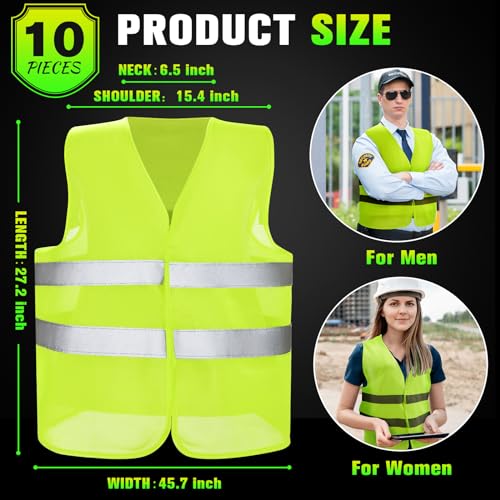 JaGely High Visibility Safety Vest Bulk 360° Reflective