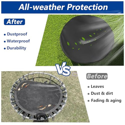 Mini Trampoline Cover Waterproof, 40" Dia x 3" H - size: 40" Dia x 3" H