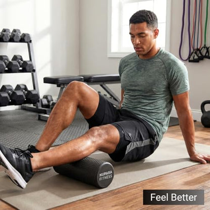 Exercise Foam Roller | Pilates Foam Roller - color: Orange, size: 18 Inch - Large