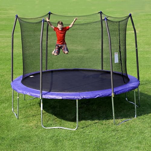 Skywalker Trampolines 12-Feet Round Trampoline and Enclosure with Spring Pad