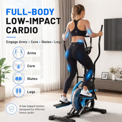 3-in-1 Elliptical Exercise Machine for Home, 15.5-Inch Stride