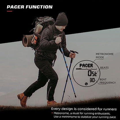 DIDITIME Tactical Watches for Men, Military Watches for Men, Waterproof 164FT, Fitness Watch, Mens Digital Watches with Compass, Metronome, Pedometer, Lightweight Breathable Nylon Watch - color: ALPS-GREEN