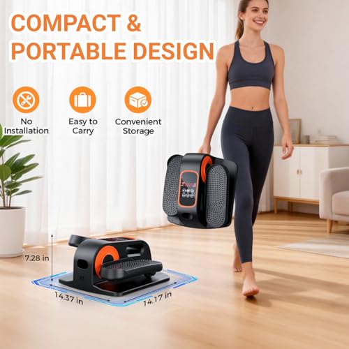 DUREXO Under Desk Elliptical Machine, Electric Leg Exerciser for Seniors