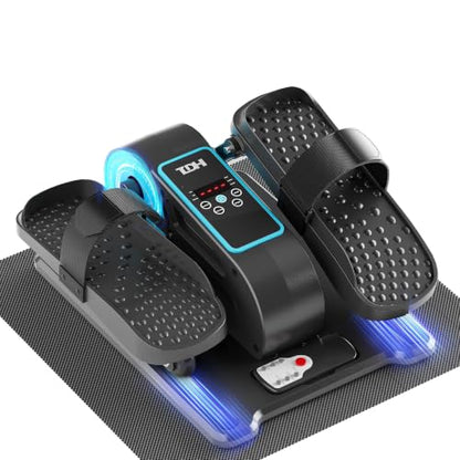 TDH Under Desk Elliptical Machine Leg Exerciser Electric - color: Blue