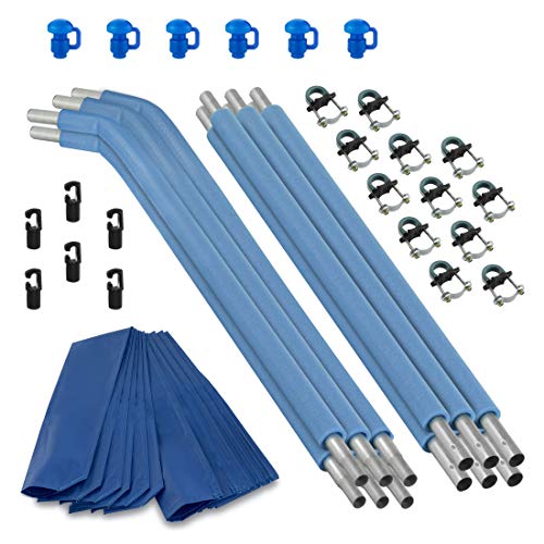 Upper Bounce Trampoline Safety Enclosure Poles Replacement Accessories Parts with Hardware - size: 6 poles, style: Curved