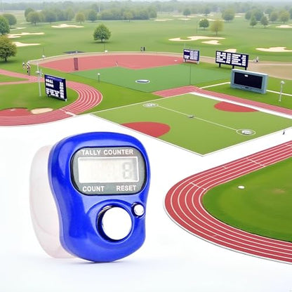 5 Digit LED Digital Row Counter, Display Counter Clicker,Handheld Number Click Counter,Finger Tally Counter,Electronic Finger Counter Hand Tally Counter with Ring for Golf,Track and Field Lap Counters
