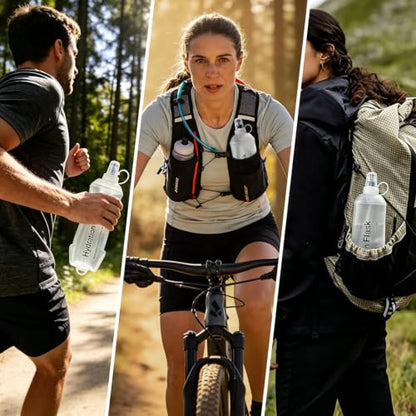 500ml Soft Flask, TPU Collapsible Soft Water Bottle for Hydration Pack, Running Vest, Leak-Proof Folding Water Bottle for Hiking Cycling Climbing Jogging- 1Pcs, Wihte - color: 1Pcs 500ML Wihte