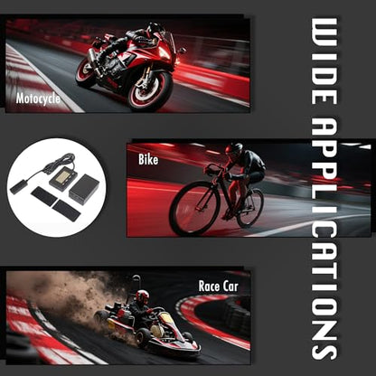 INEBIZ Race Lap Timer, Track Day Infrared Receiver, Racing IR Transmitter Beacon Universal for Cars, Motorcycles, Bikes (Set of LT-3)