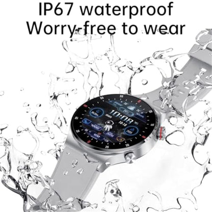 LAKEYLOYI Smart Watches Men Women, Bluetooth Calls, Heart Rate Sleep Monitor,IP67 Waterproof Fitness Tracker, Black Stainless Steel Watches for Android & iOS (D-Silver) - color: D-Silver