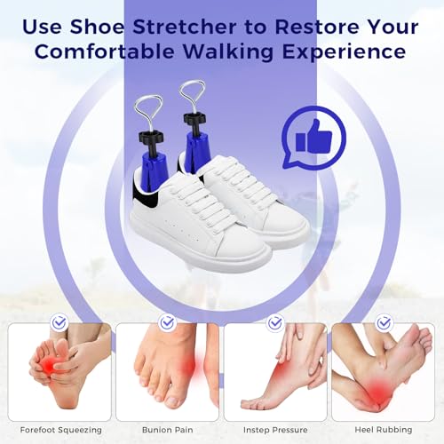 Shoe Stretcher Boot Stretcher Men Women, 2Pcs Adjustable for Wide Feet - color: Blue, size: L (Men 9-13,Women 10.5-13）