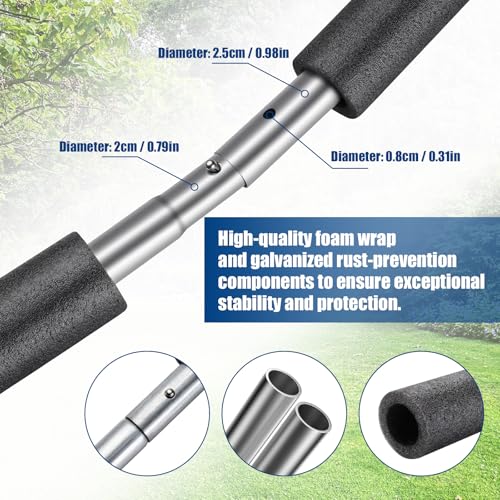 2PCS Trampoline Poles Replacement, Fits 1.65'' Inner Diameter