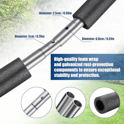 2PCS Trampoline Poles Replacement, Fits 1.65'' Inner Diameter