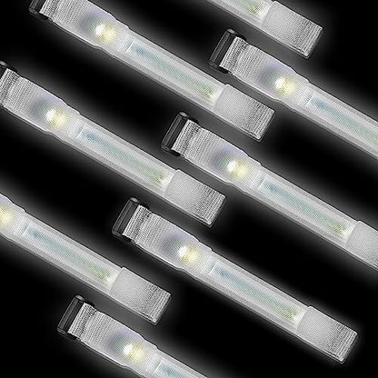 8 Pack LED Bracelets Light Up Wristbands,Glow Flashing Wristbands Glow in The Dark Party Supplies for Party, Festivals, Sports, Camping,Night Events (White) - color: White