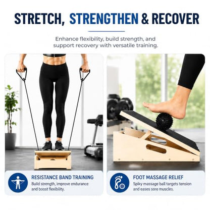 MUCITAGF Professional Wooden Slant Board, Calf Stretch Board