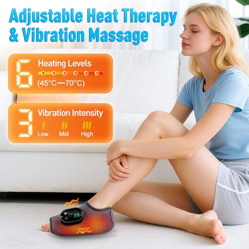 Cordless Foot Renew Triple Method Massager,Ankle Heating Pad with Massage