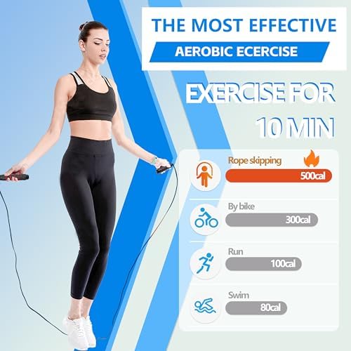 Jump Rope Adjustable Jump Ropes Tangle-Free Rapid Speed Jumping Rope with Ball Bearings for Fitness for Women Men Fitness, Home School Gym Exercise Slim Body - color: Black