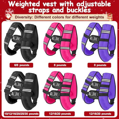 Wolliwa 6lb/8lb/12lb/16lb/20Lb Weighted Vest Woman Men - color: Black, size: 30 Lbs