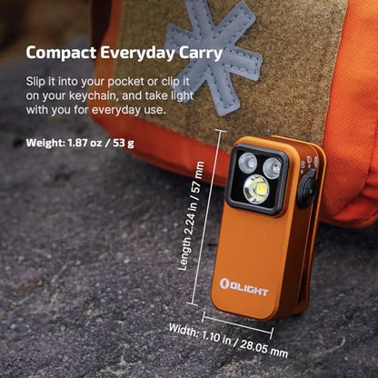 OLIGHT Oclip Pro S Pocket EDC Clip-on Flashlight, Orange - color: Orange