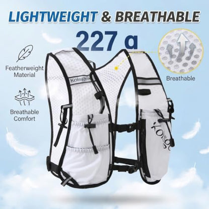 Running Hydration Vest Backpack with 1.5L Bladder for Men Women - color: white, size: with hydration