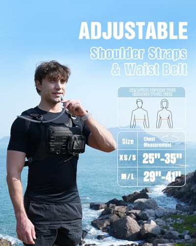 Zelvot Running Vest with 2L Water Bladder, Hydration Backpack, U.S. Design Patent, Lightweight Hydration Pack with Gear Holder, Reflective Chest Pack for Men Women - color: Camo Pink, size: Medium-Large