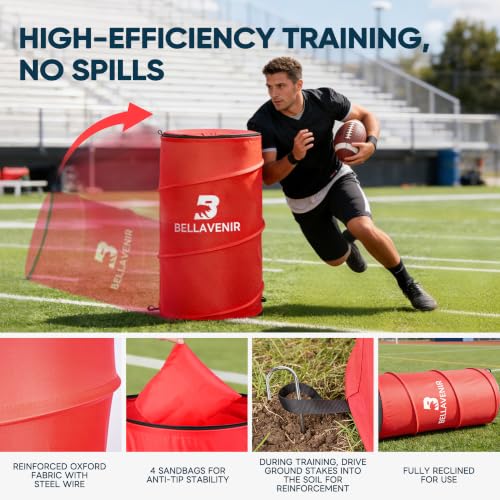 BELLAVENIR 4-Pack Pop-Up Defender Dummies for Basketball, Soccer and Football Training