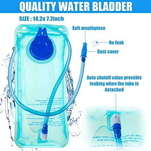 Wesiti 2 Pack Water Backpack Pack with 2L Hydration Bladder, Black, Blue - color: Black, Blue