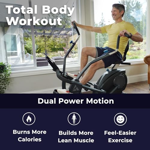 Teeter FreeStep Recumbent Cross Trainer Stepper, Zero-Impact Exercise Bike Alternative w/Patented Physical Therapy Stride, Up to 350lb, Free App w/Trainer Workouts - style: LT3