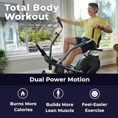 Teeter FreeStep Recumbent Cross Trainer Stepper, Zero-Impact Exercise Bike Alternative w/Patented Physical Therapy Stride, Up to 350lb, Free App w/Trainer Workouts - style: LT3