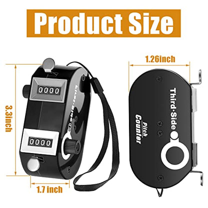 Flutesan 2 Pcs Dual Pitch Counter, Baseball Handheld Digital Clicker