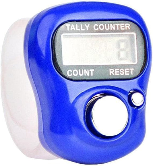 Blue Electronic Finger Counter, Handheld LED Digital Row Counter with Ring for Golf, Hand Tally Counter for Hair Care Users, Unisex, 1 Count