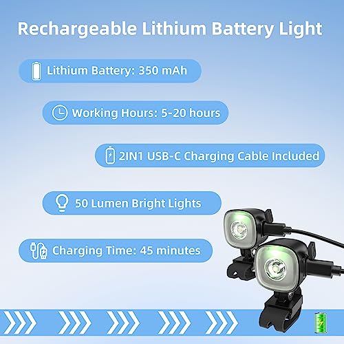 COSOOS Original 2 Rechargeable Headlights for Shoe Charms, Light Attachment Shoe Accessory Kids Boy Girl Men Women Running Shoe, Rechargebale Flashlight for Bike, Keychain, Camping, Backpack